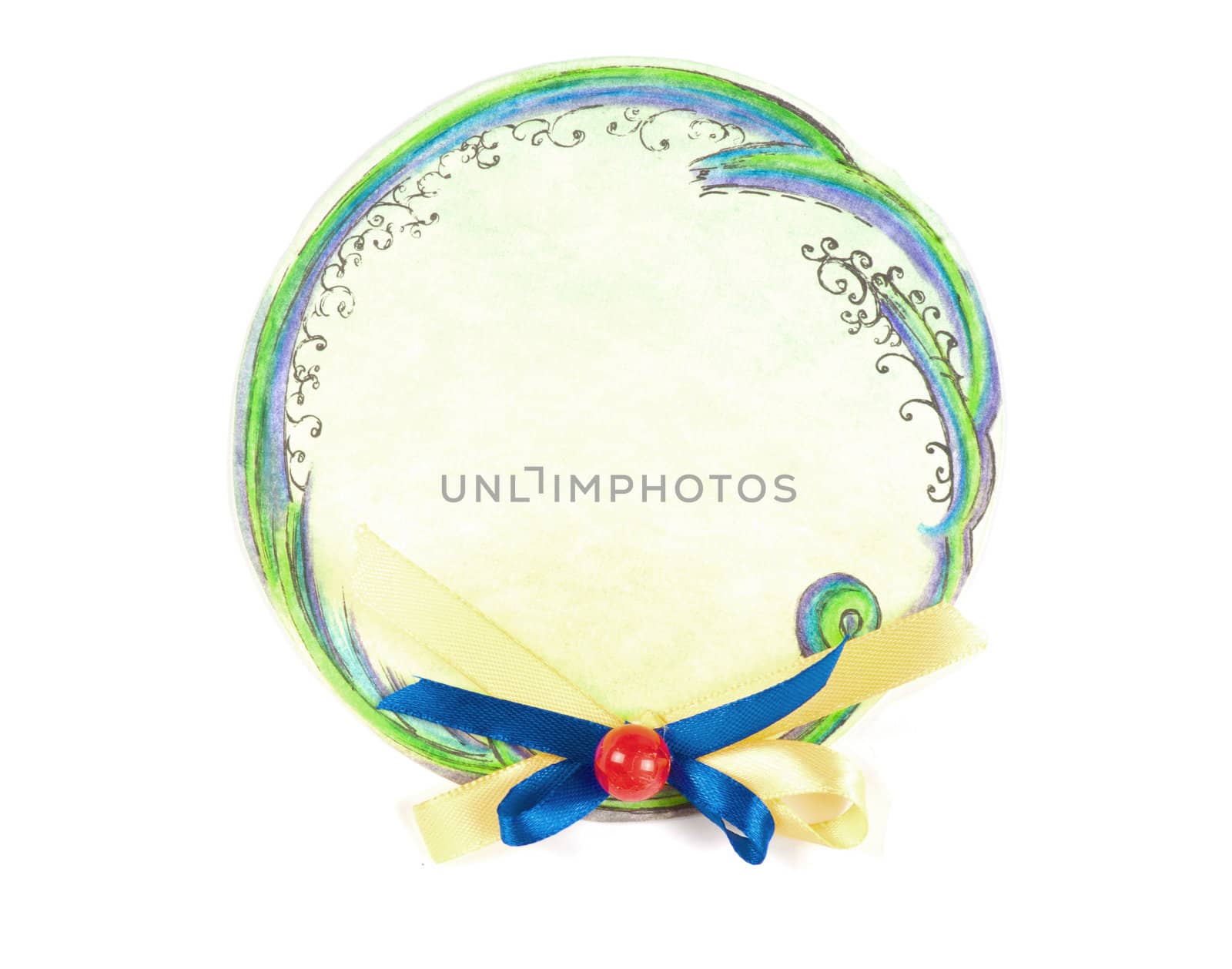 Greeting card isolated on the white background