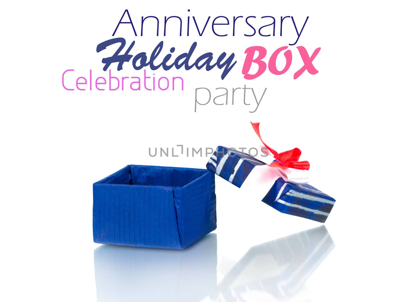 gift box with ribbon isolated on white