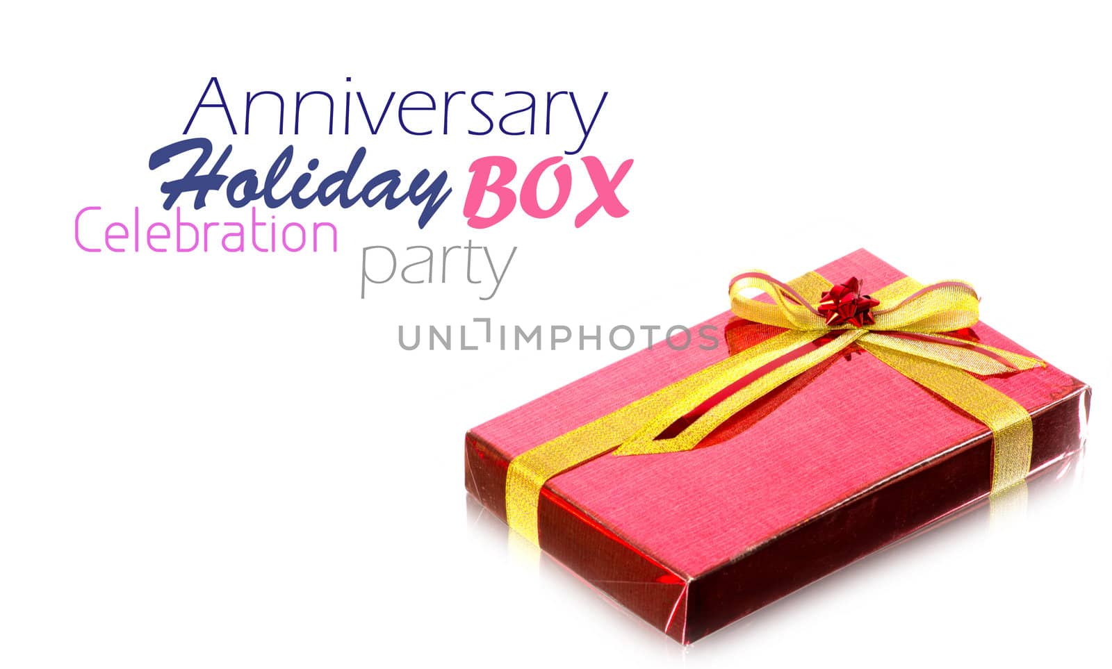 Red Gift Box on white background