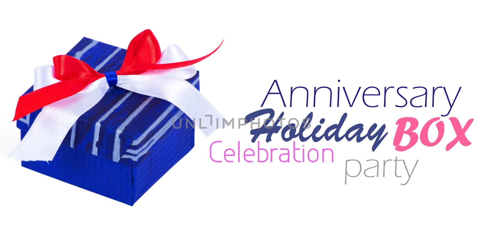 gift box with ribbon isolated on white