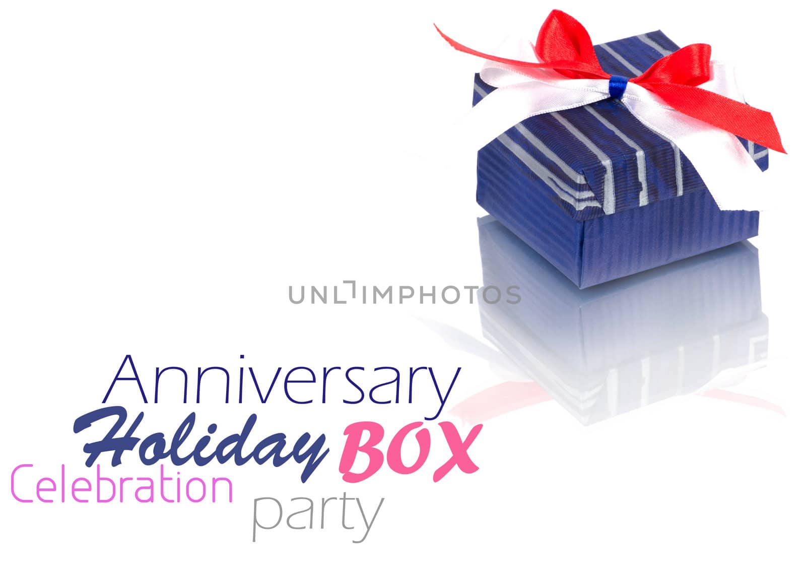 gift box with ribbon isolated on white