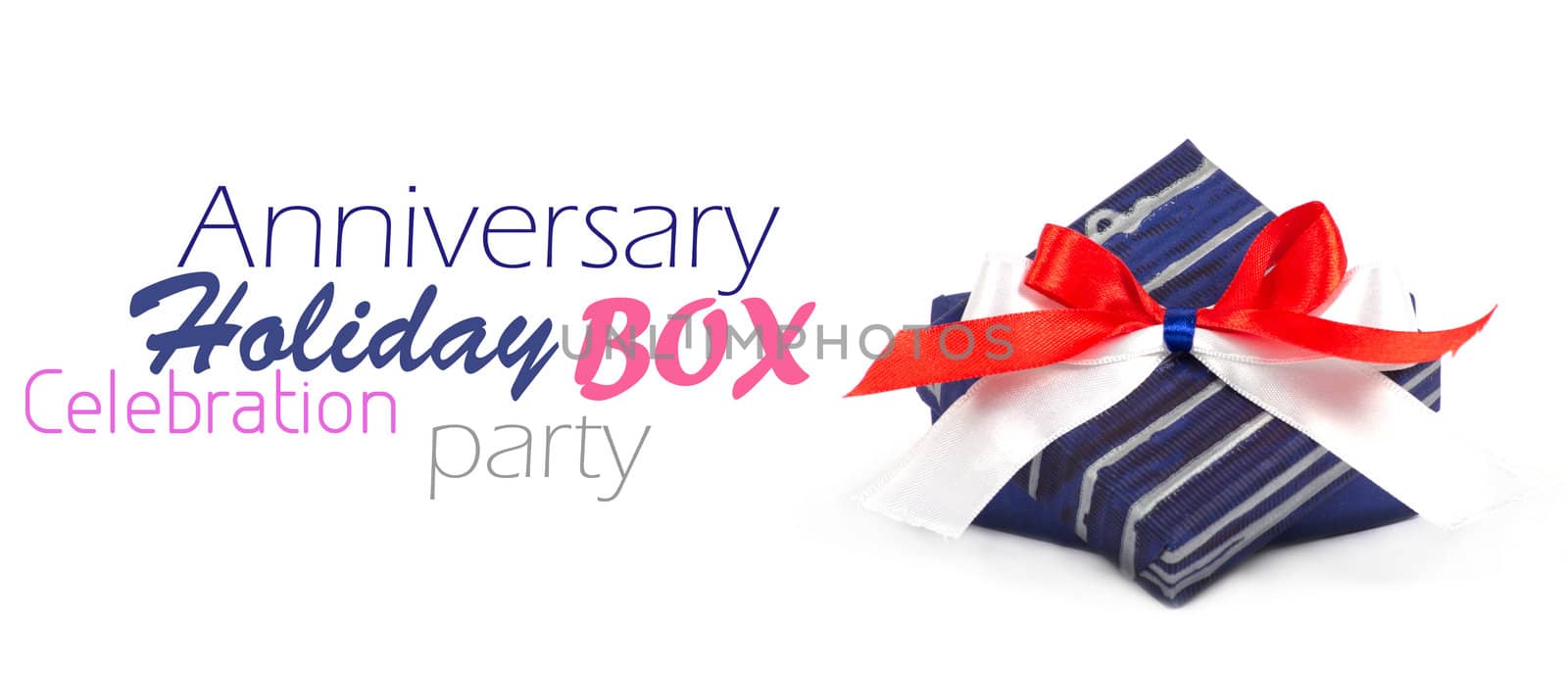 gift box with ribbon isolated on white