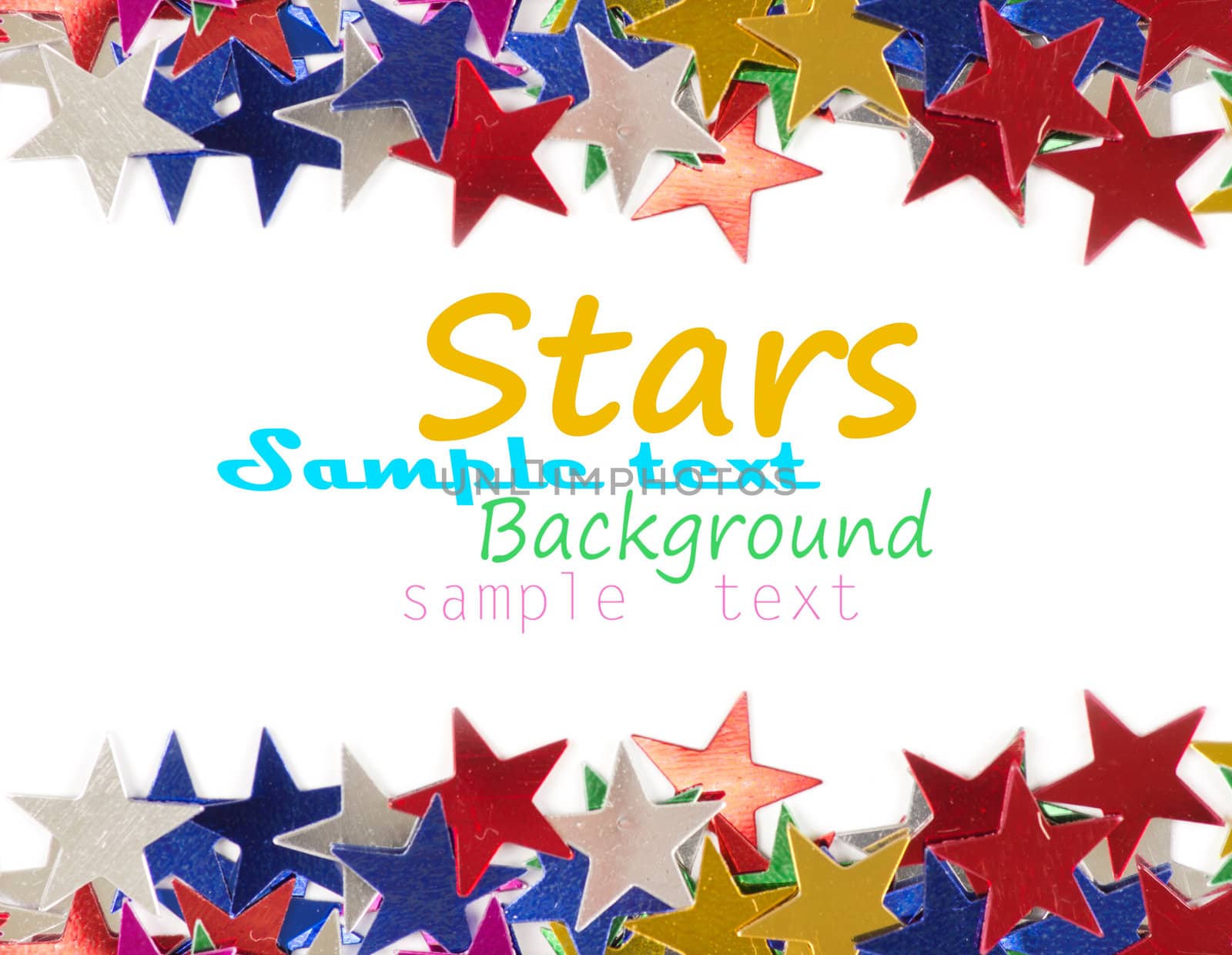 Colored stars background for your text on photo, and other.