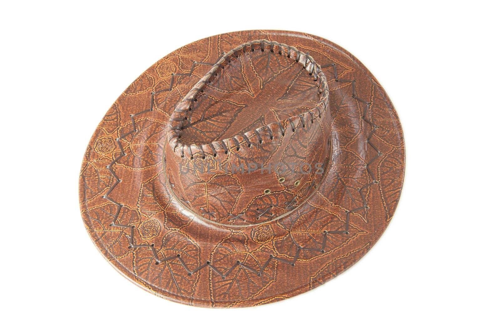 Vintage Cowboy Hat on white background