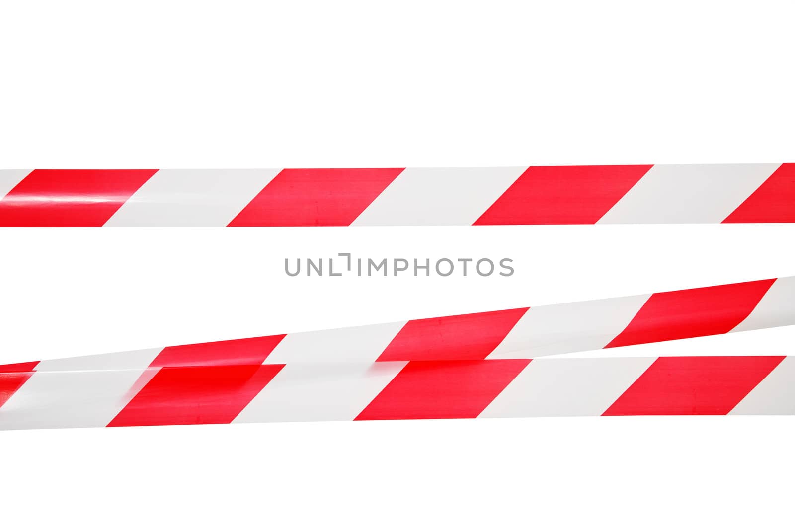 Lines of barrier tape. All on white background.