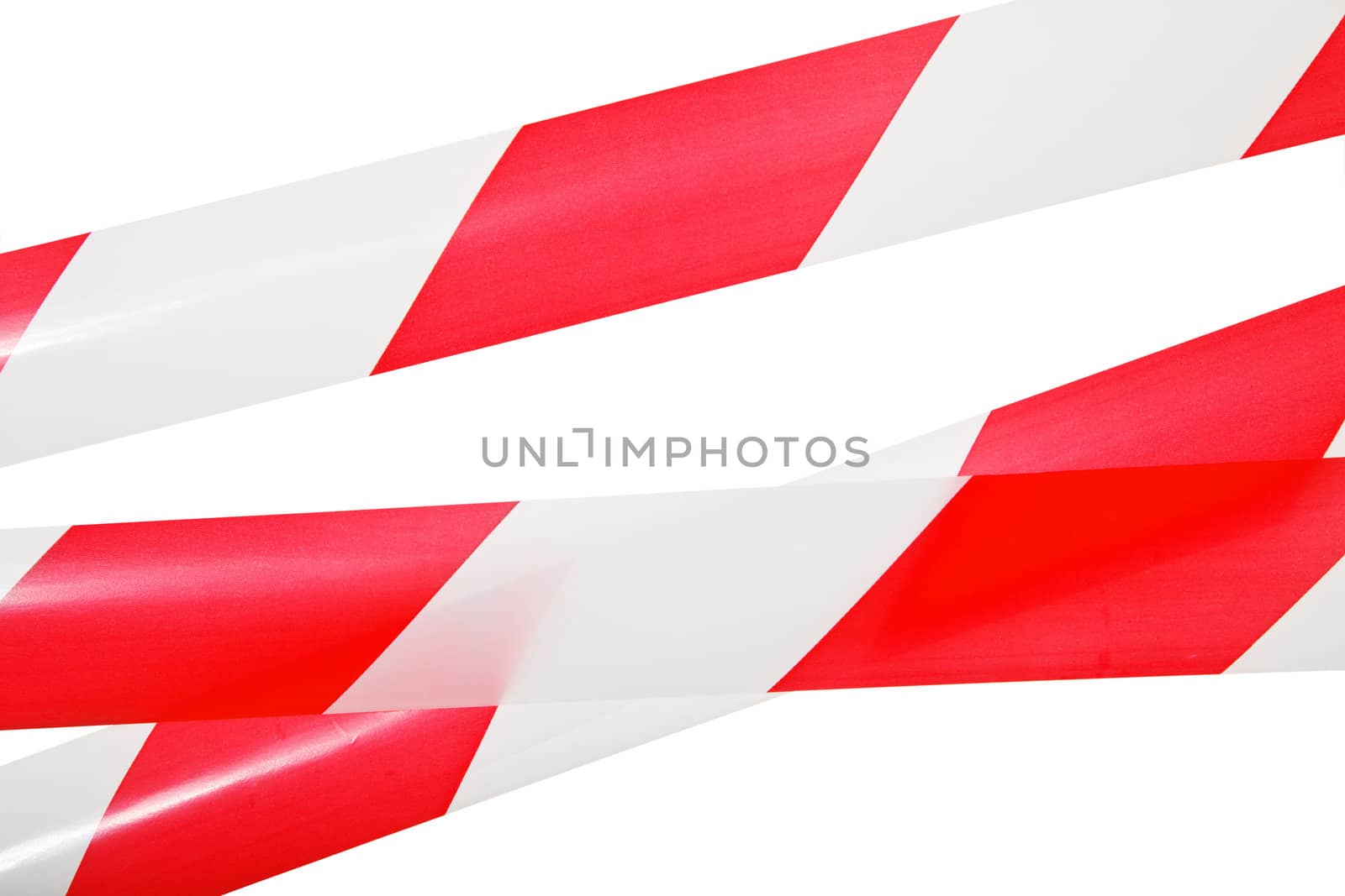 Lines of barrier tape. All on white background.