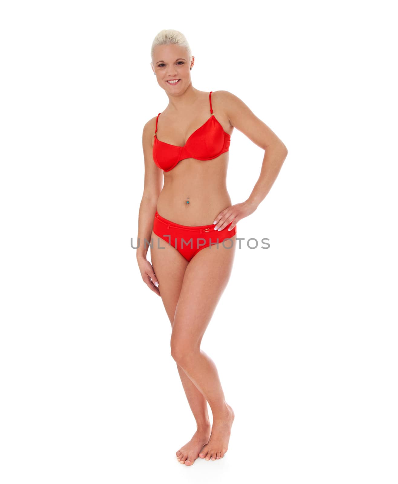 woman in red bikini by kaarsten