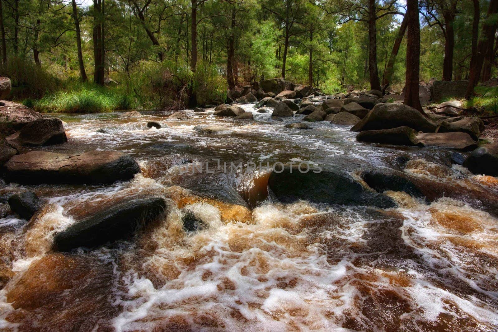 rushing water in river by clearviewstock