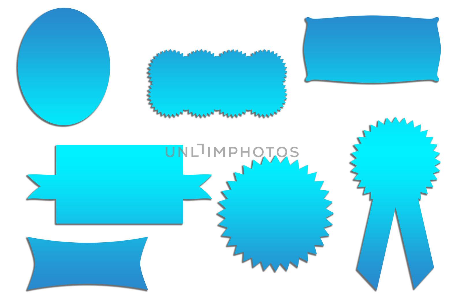 Set Labels, Isolated On White Background