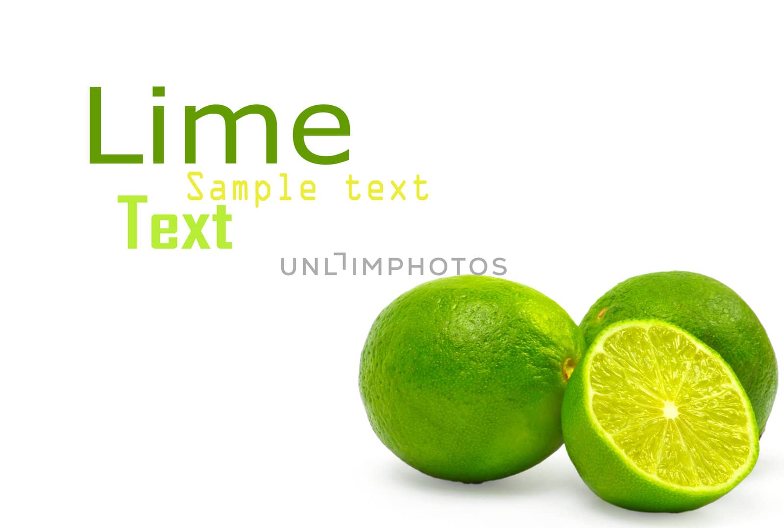 lime isolated on white background