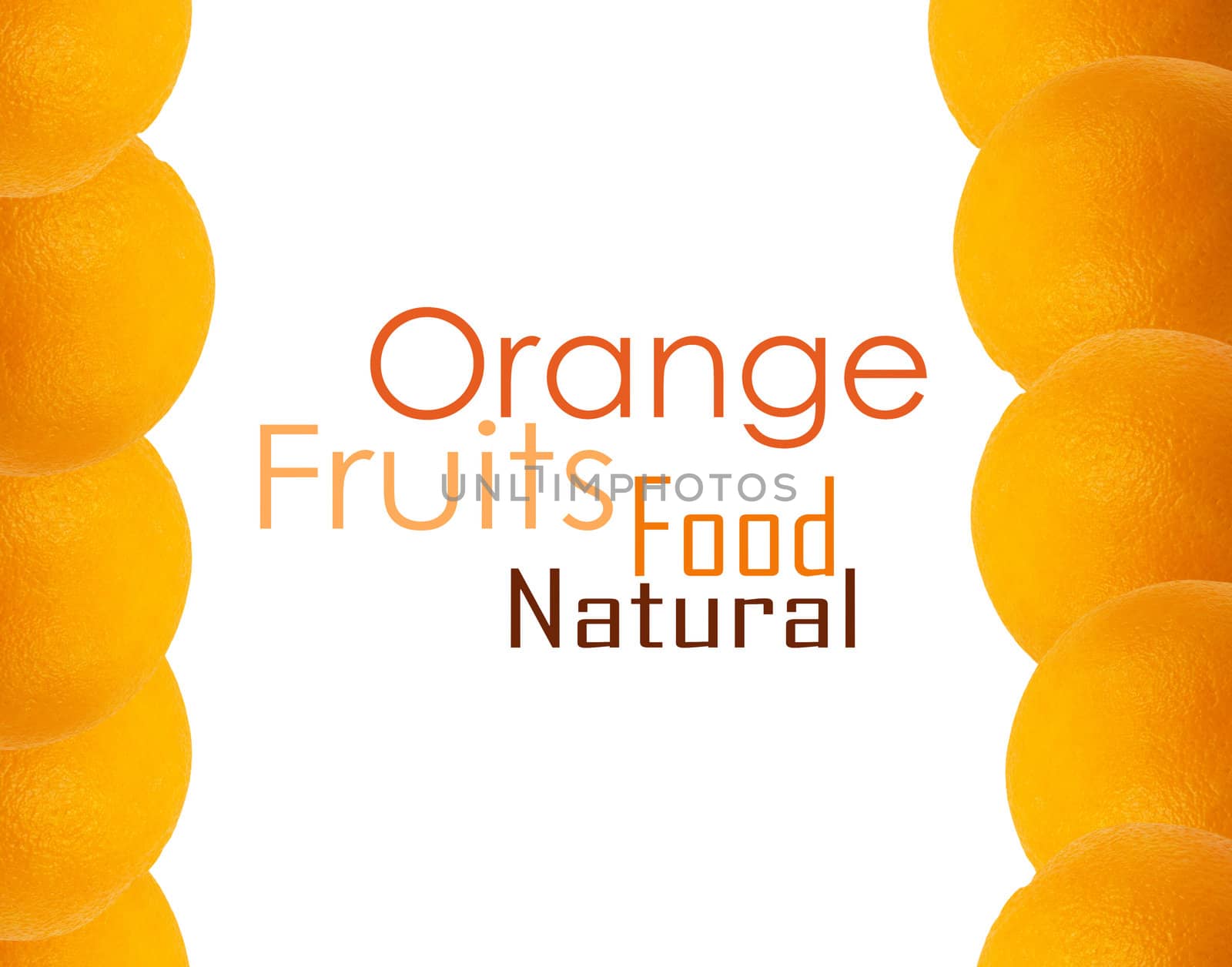 orange background isolated on white