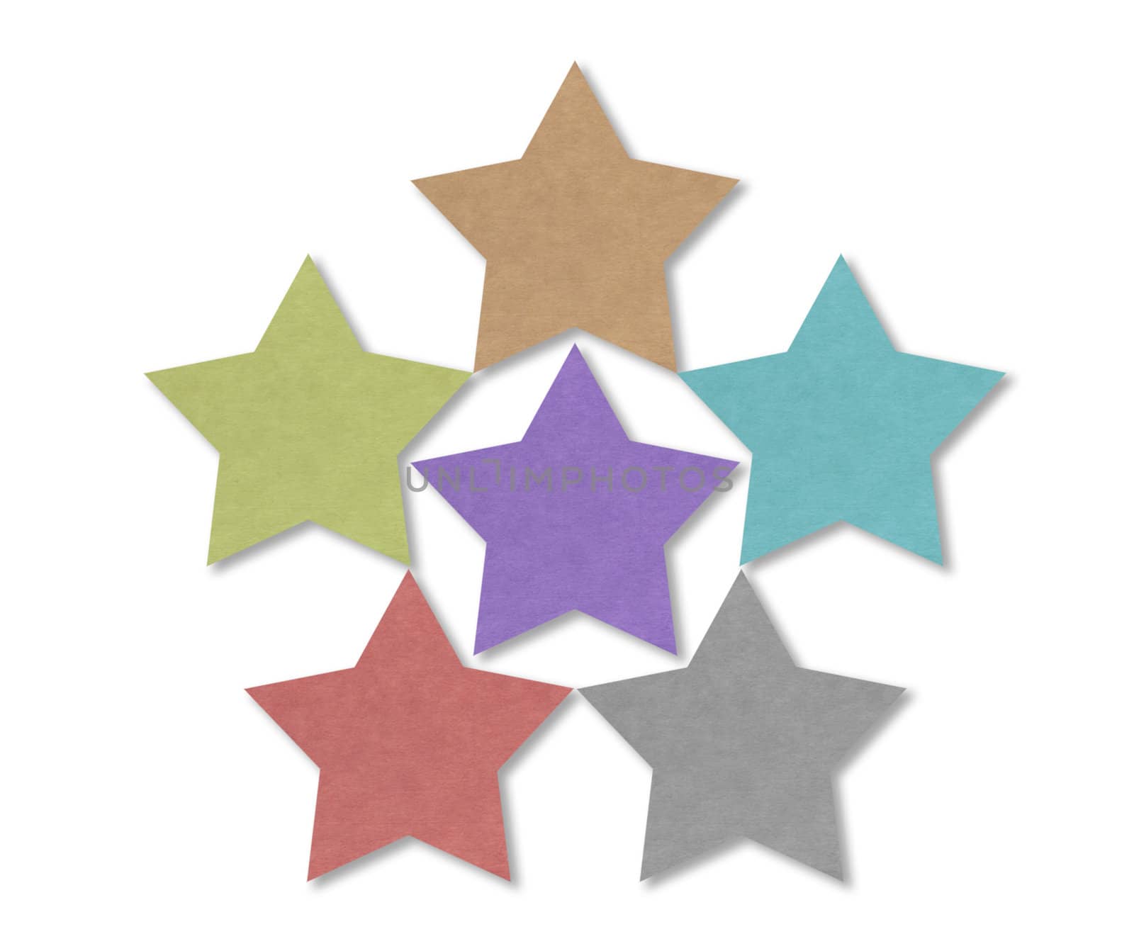 star of paper on white background