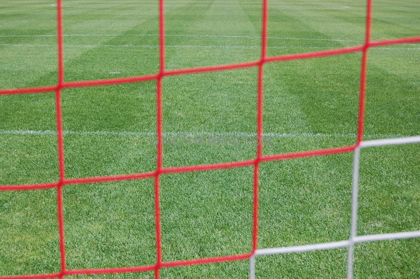 Type of a football field through a grid of gate.