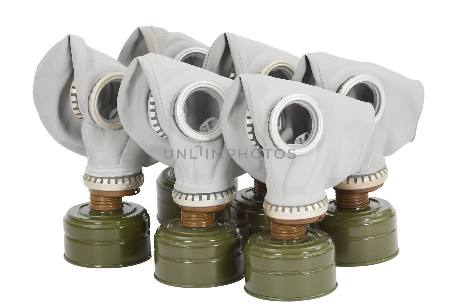 Gas masks, isolated on a white background