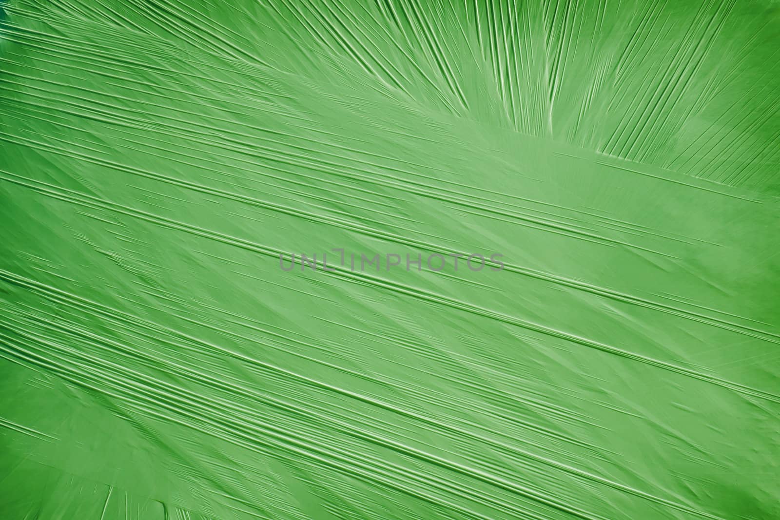 Green background from a thin packing material