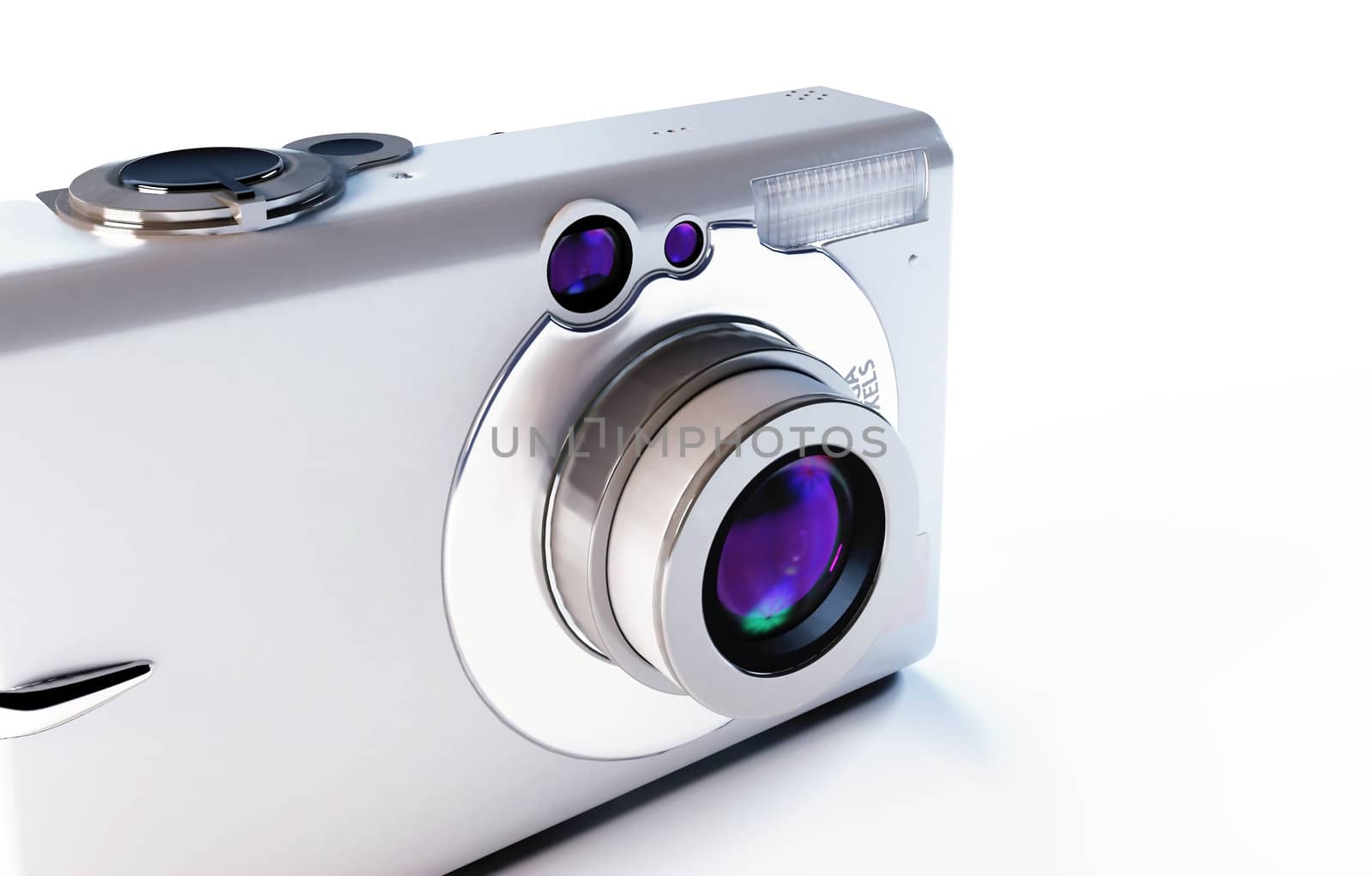 modern digital camera on a white background by Serp