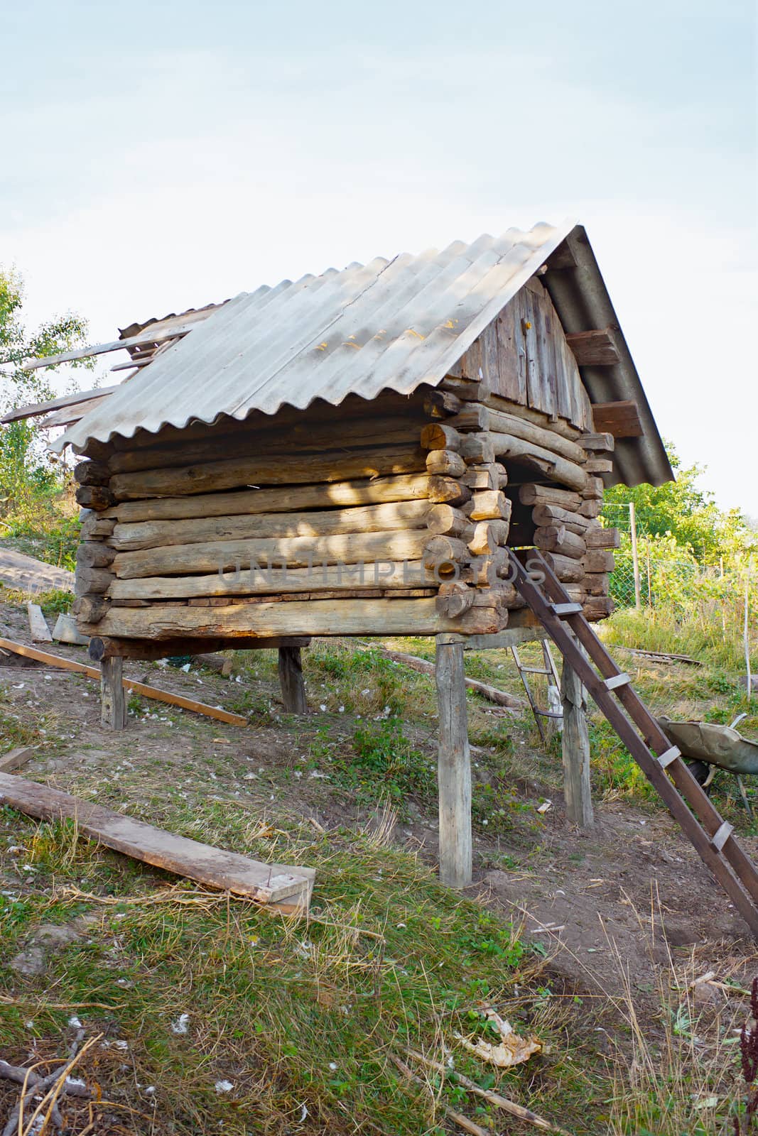 Old storage shed in the peasant economy