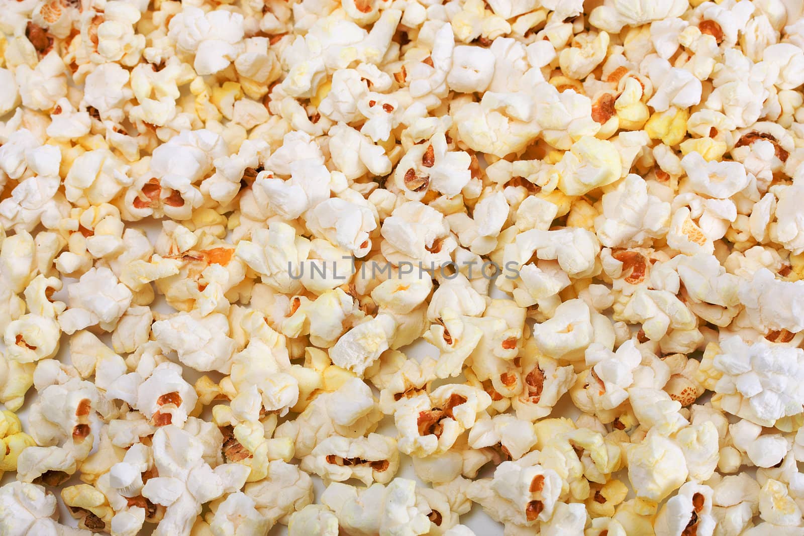 salt popcorn white background