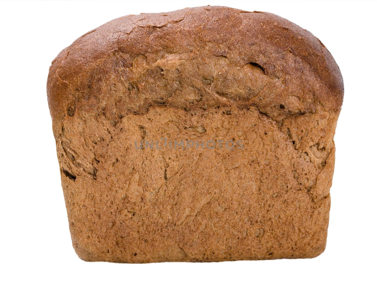 bread brown on a white background
