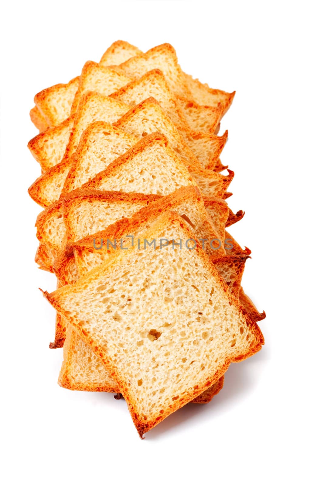 toast bread isolated on white background