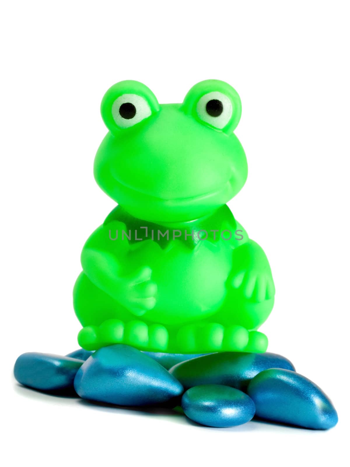 frog toy isolated on white background