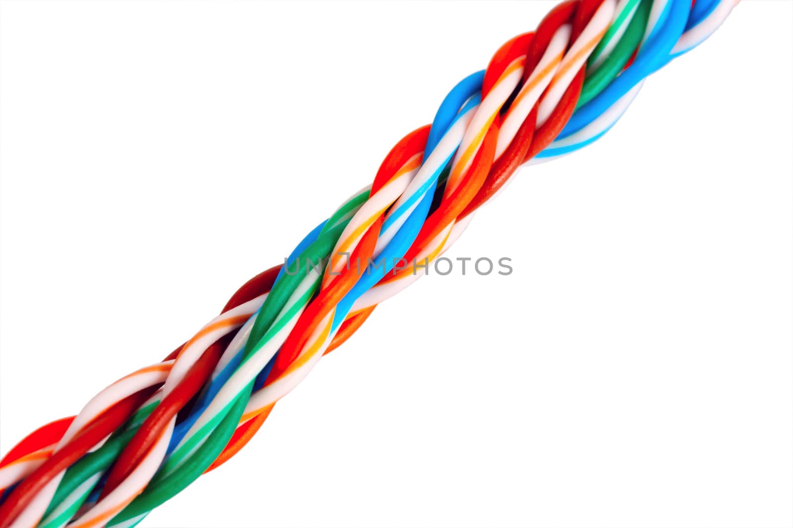 cable internet multicolored isolated on white background