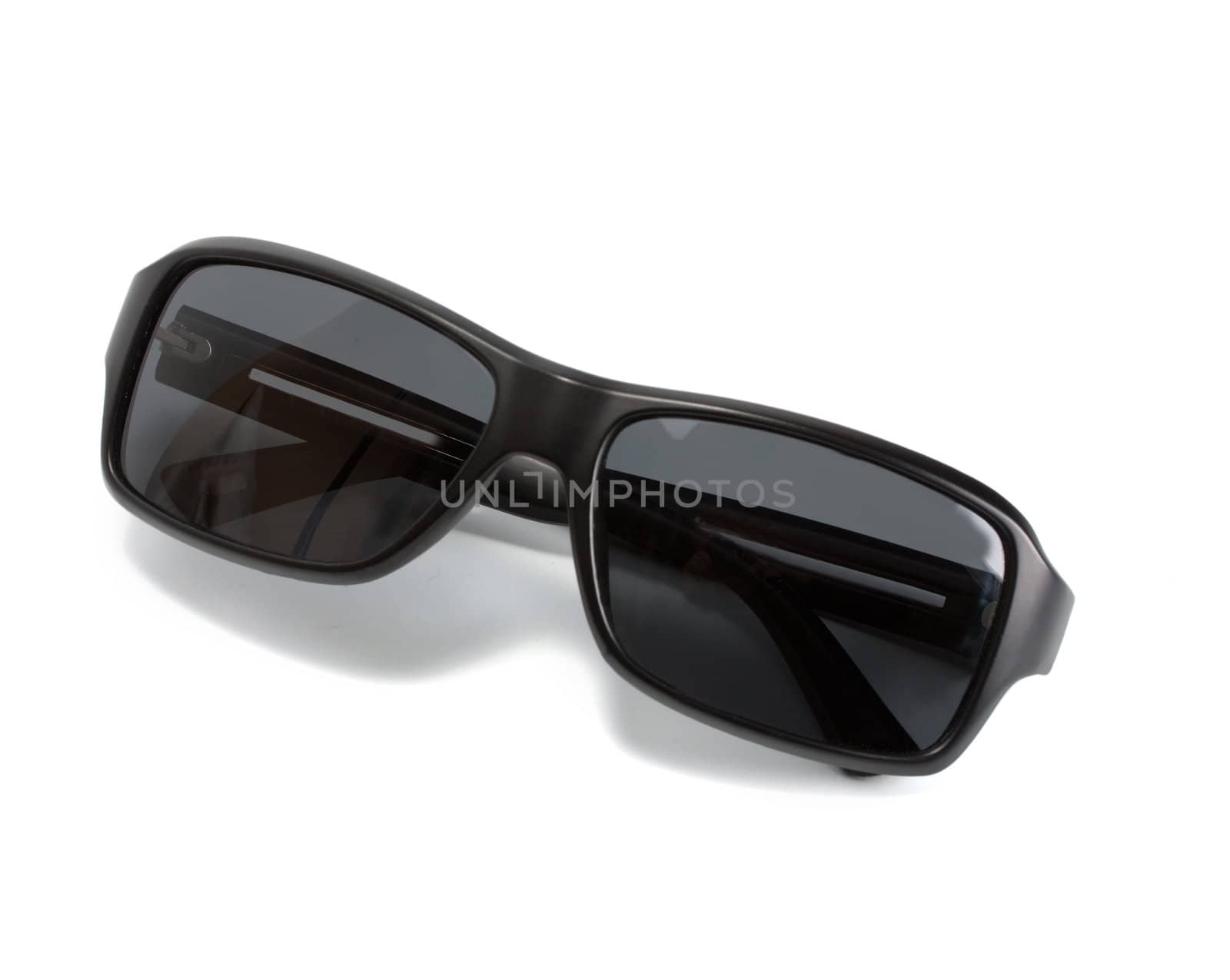 black sunglass on white background