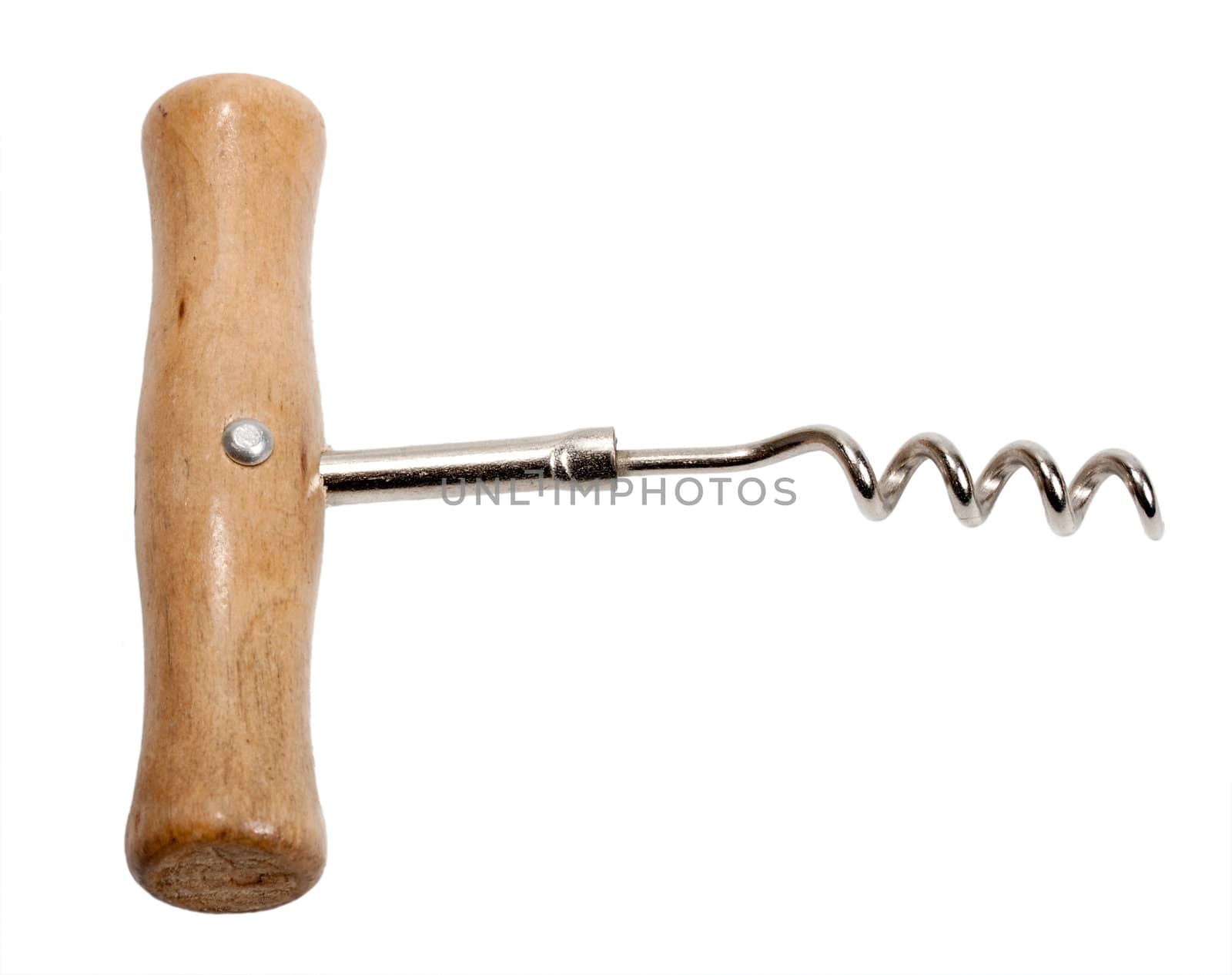 corkscrew isolated on white background