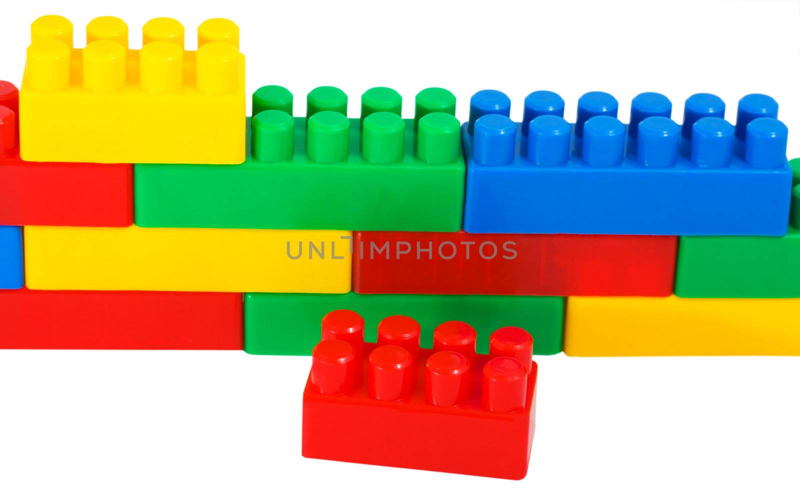 building blocks isolated on white background