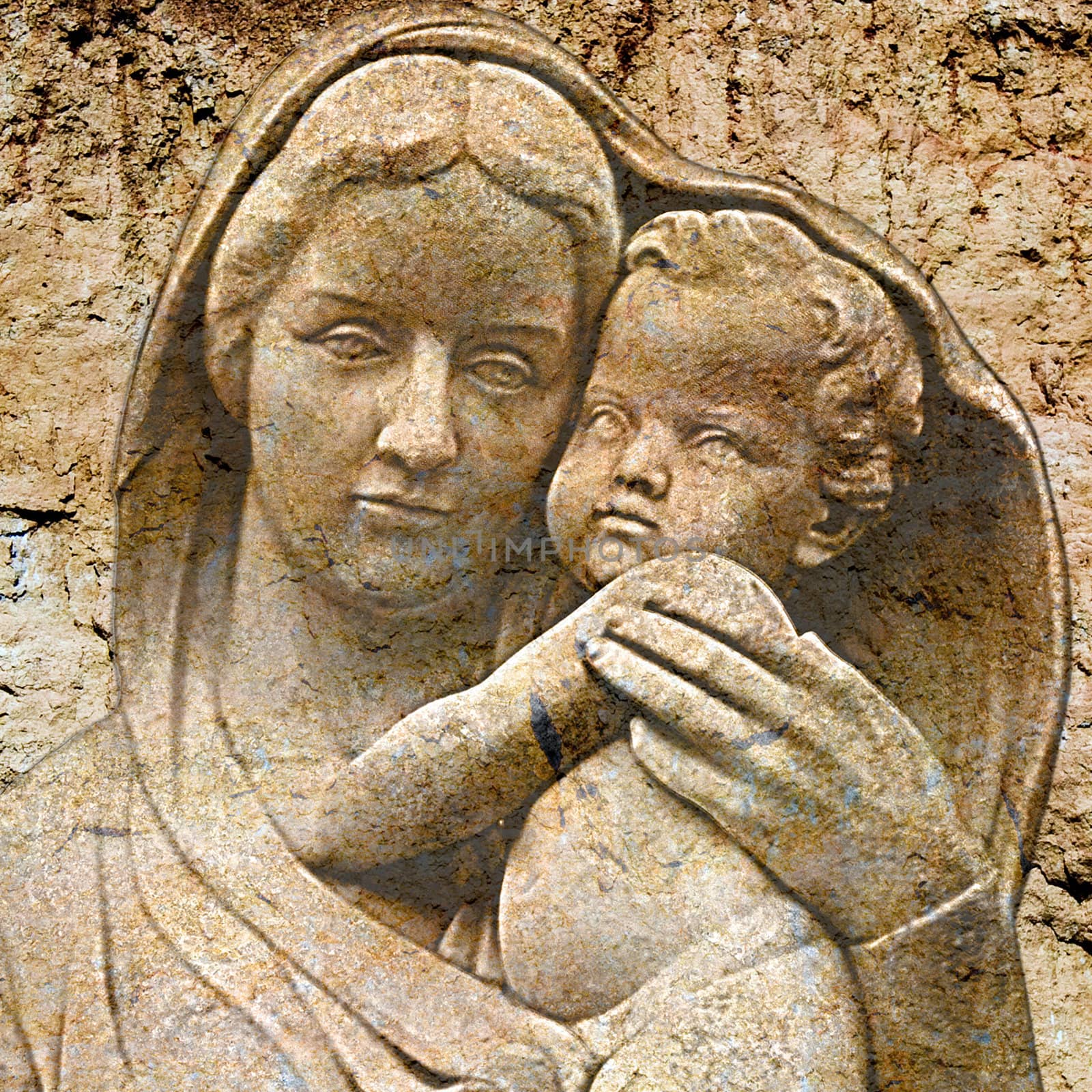 virgin mary with jesus by Vladyslav