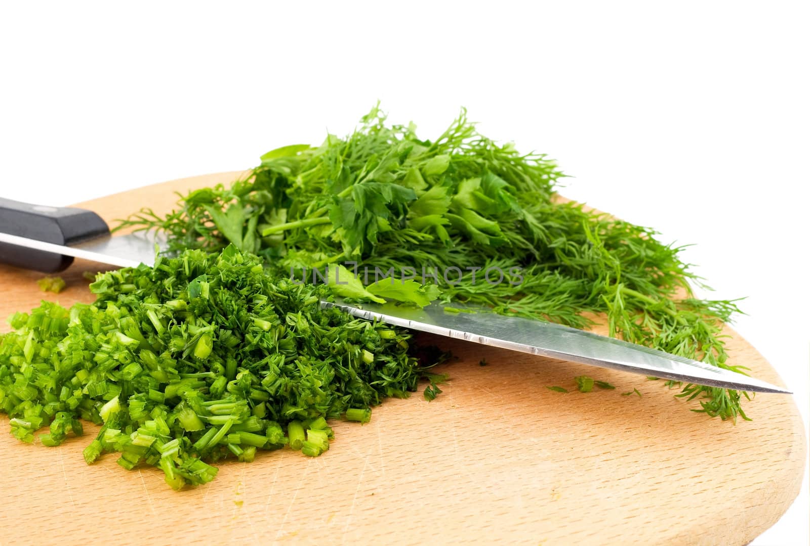 Dill herb cut isolated on white background