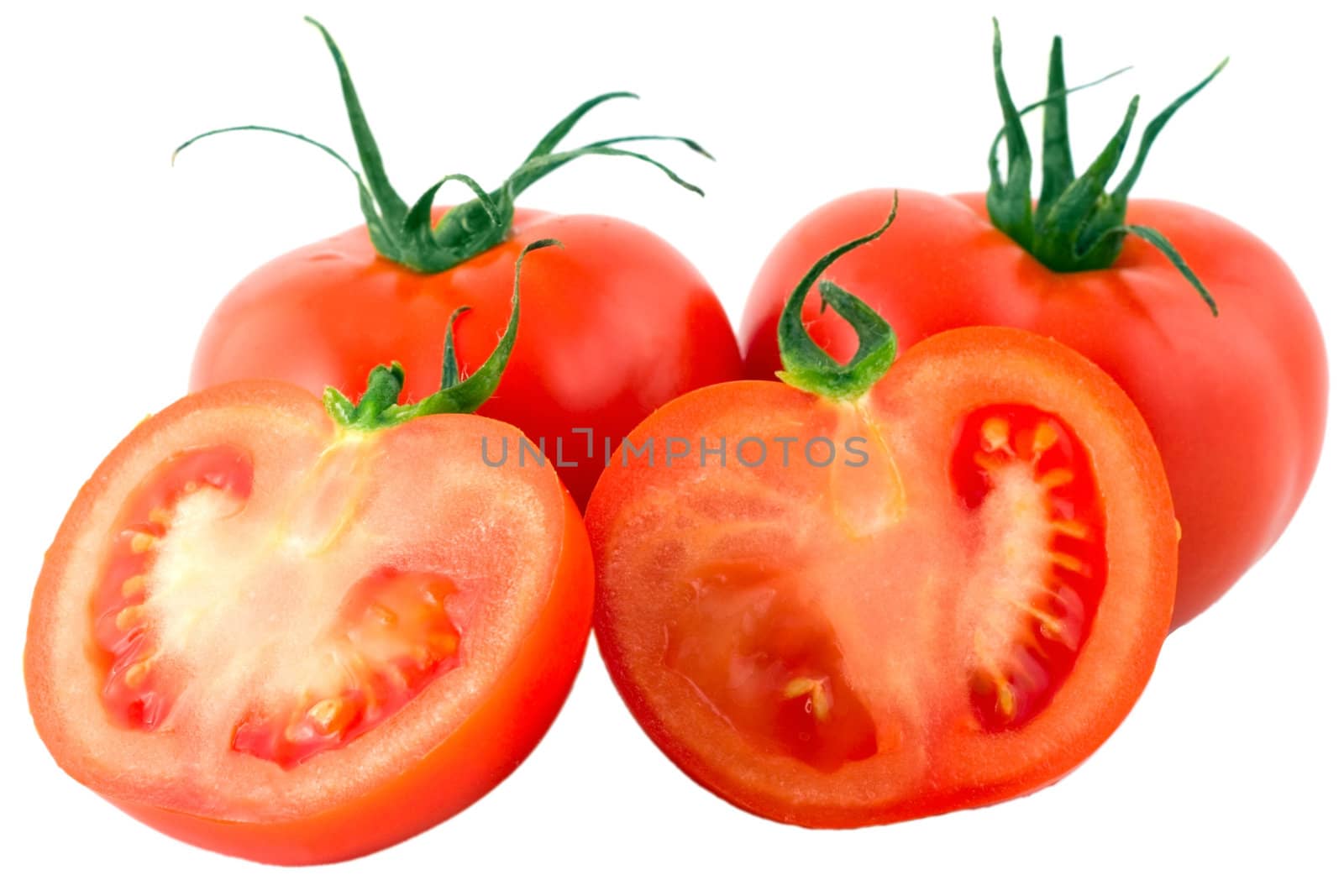 tomatoes isolated on white background.