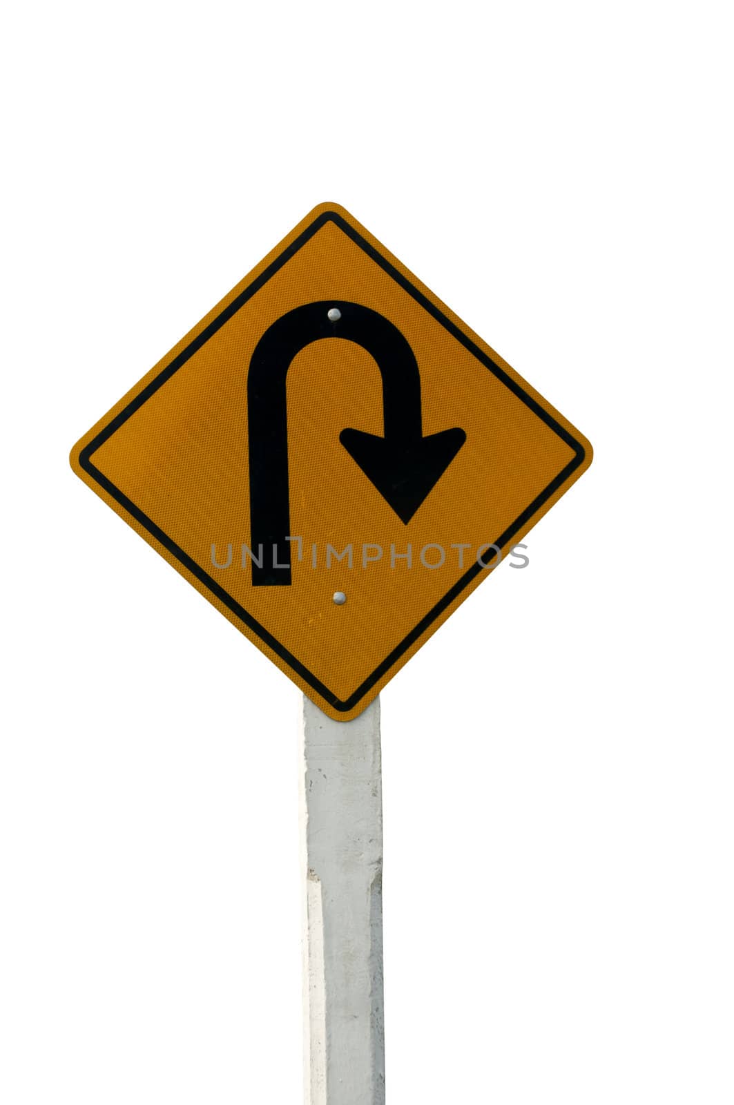 A U-turn sign by photoland