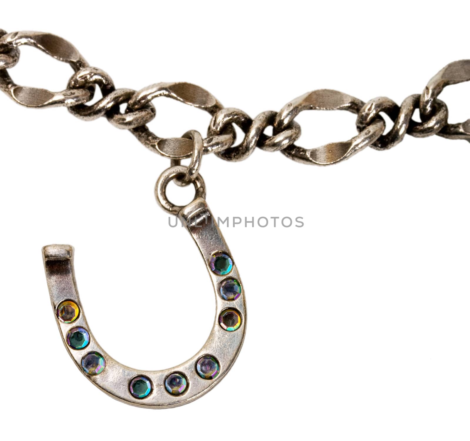 horseshoe isolated on green background