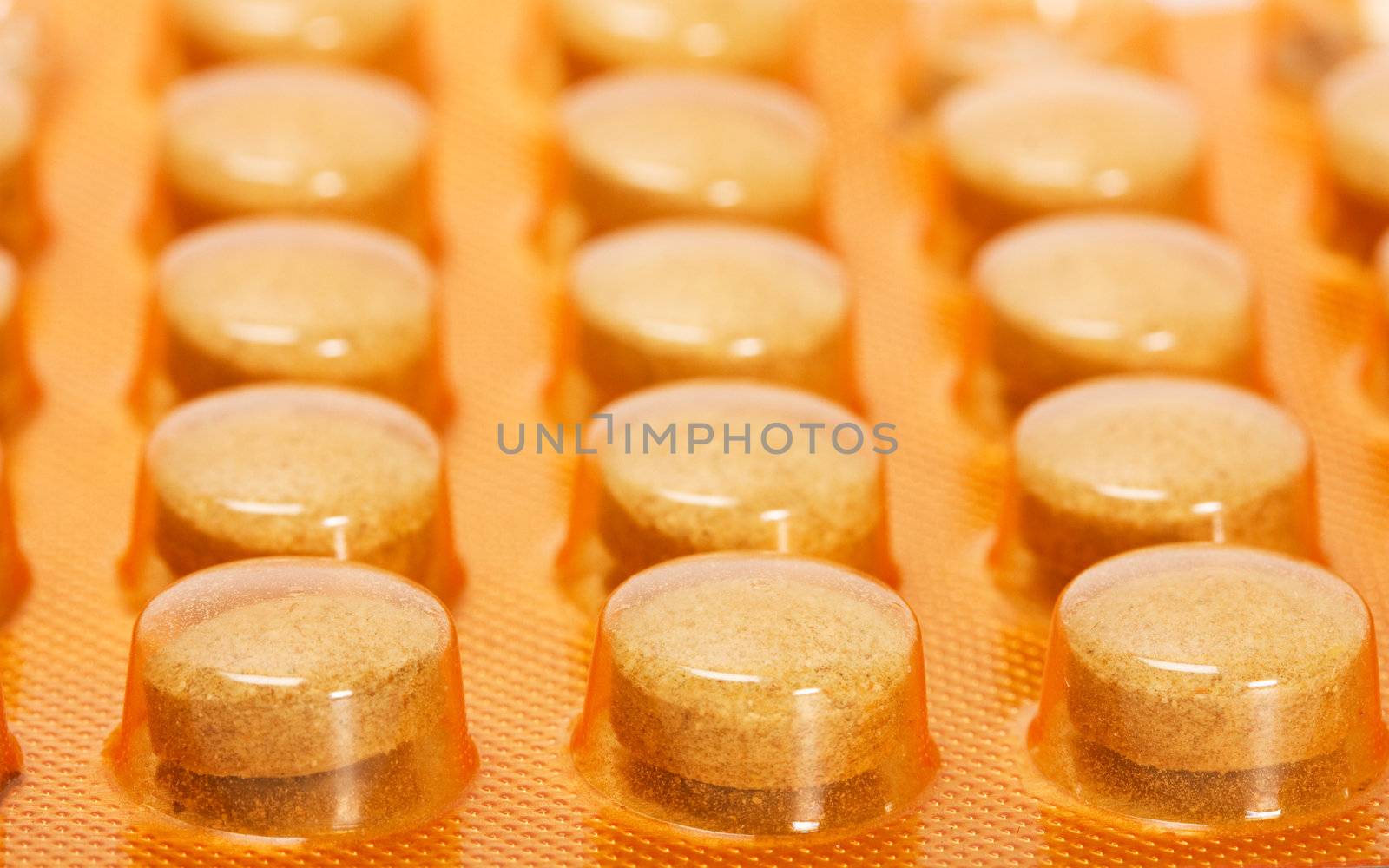 pills in blister pack background