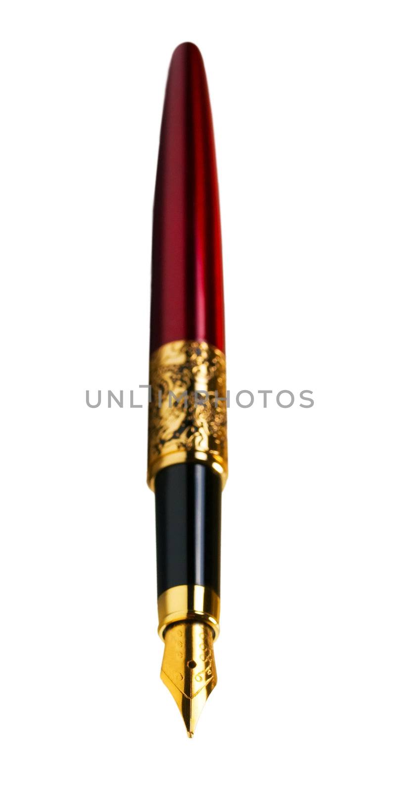 business fountain pen isolated on white background