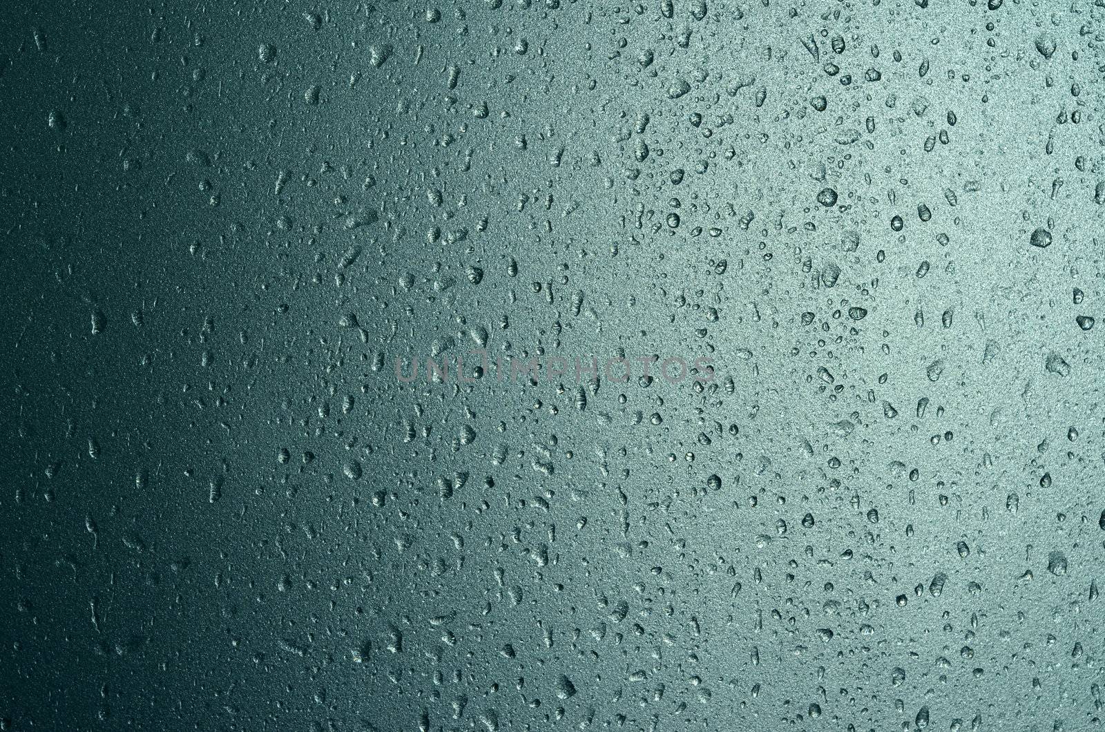 water drop on frosted glass