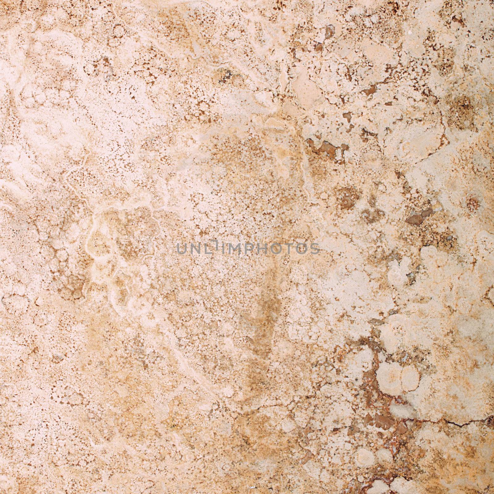 Stained brown wall with rust background marble