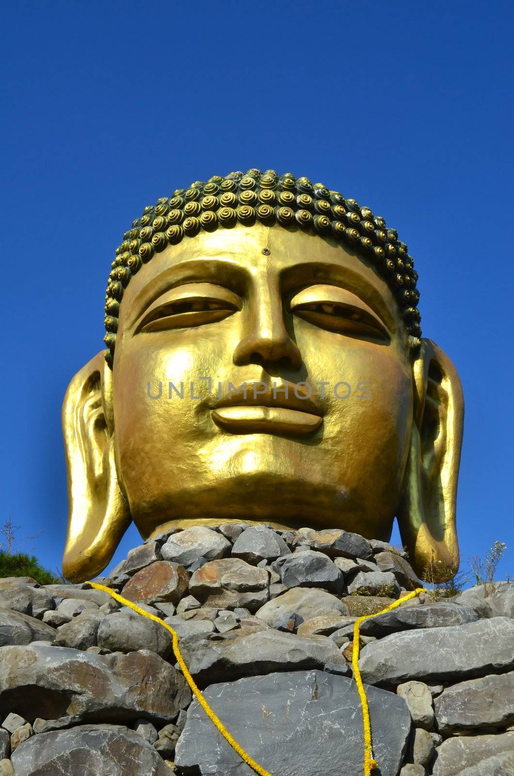 Giant statue of Buddha in wowoojongsa temple korea