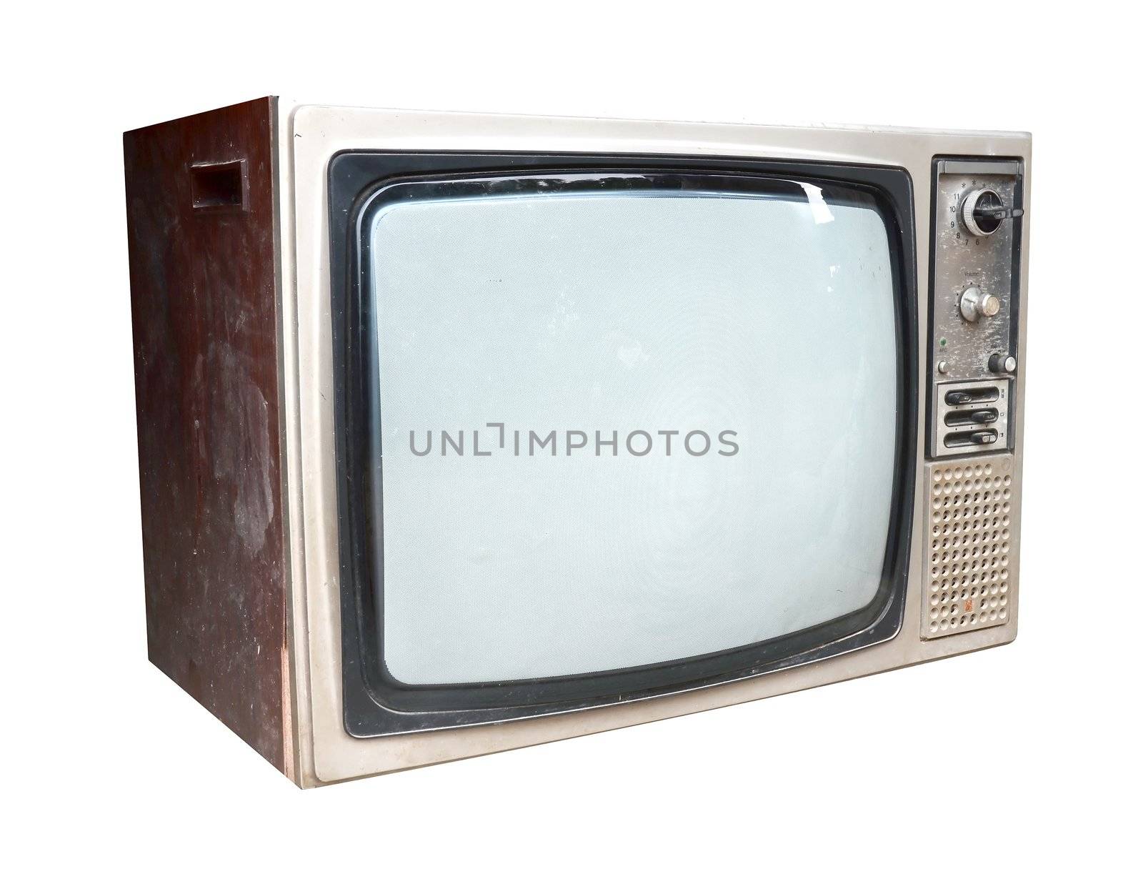 Old vintage TV isolated by anankkml