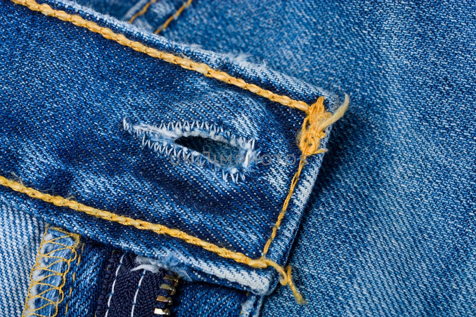 Open Blue Denim Jeans background.