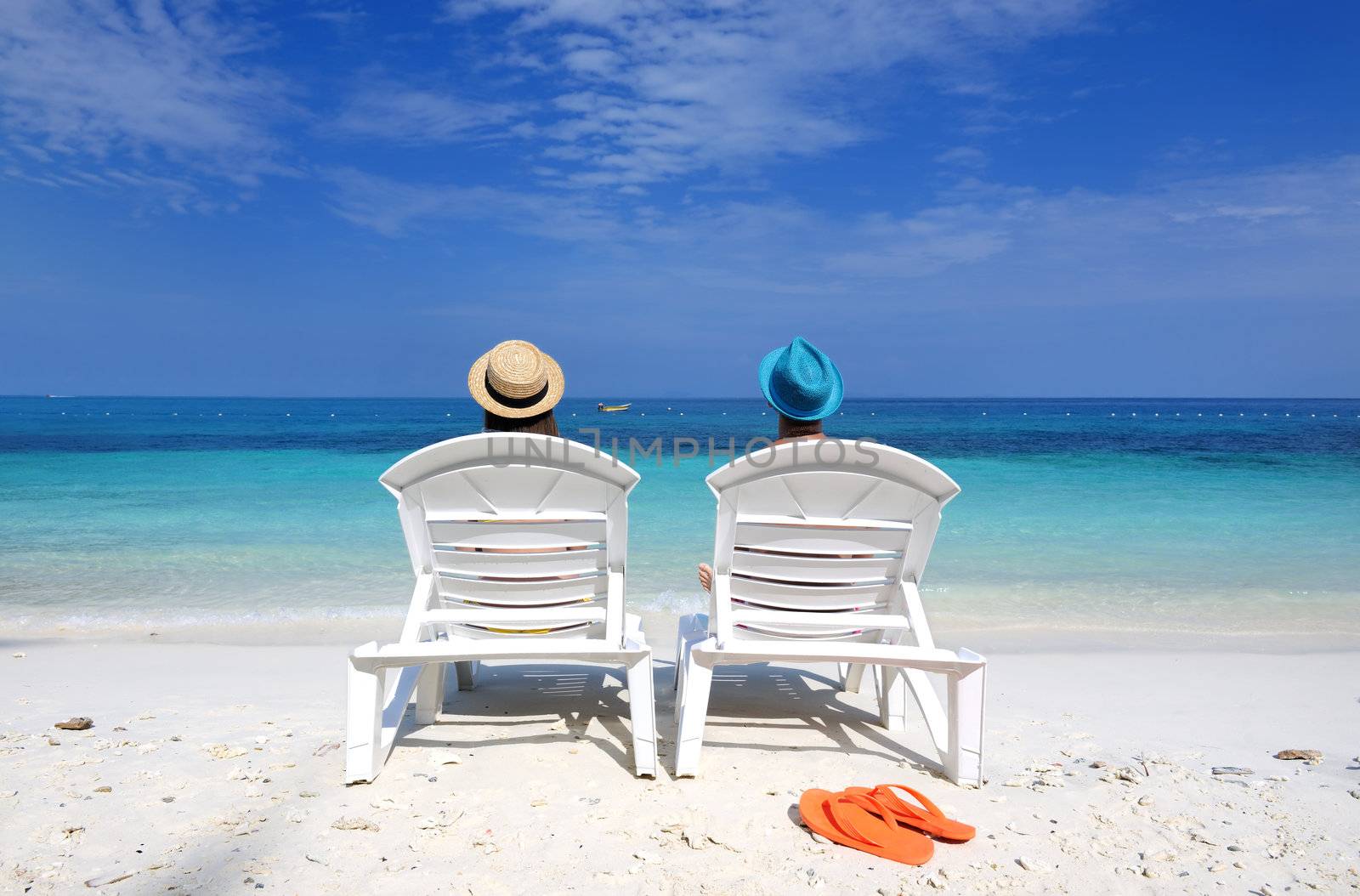 Couple on a tropical beach