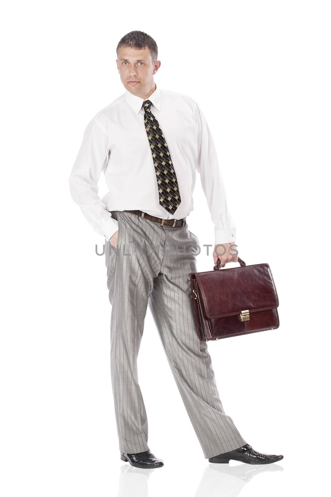 The elegant  businessman  on a white background by sergey150770SV