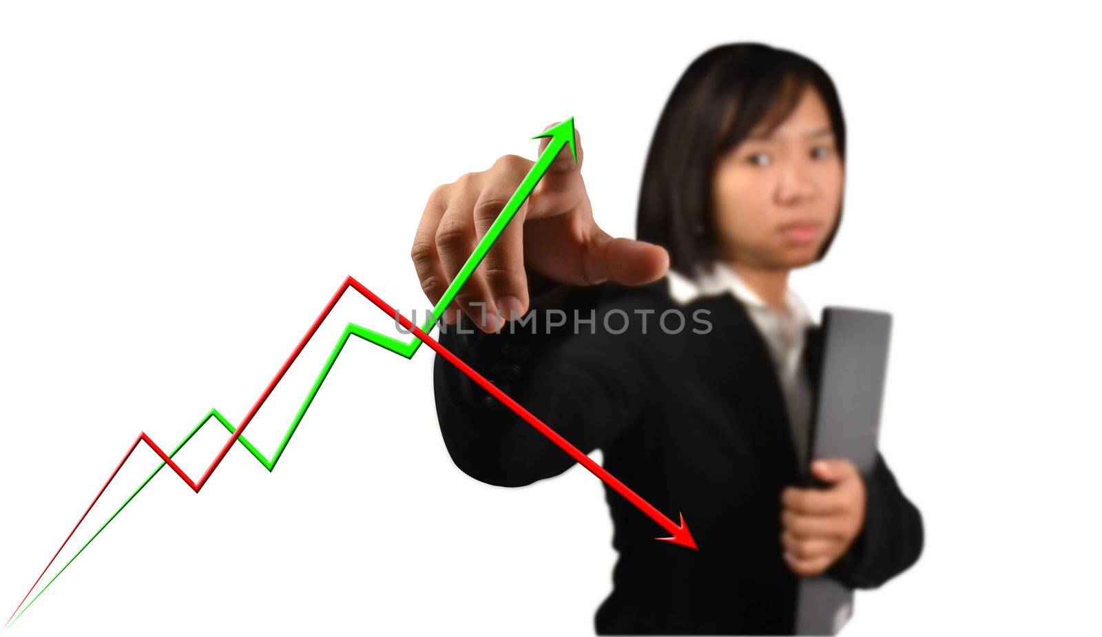 working women write a business graph