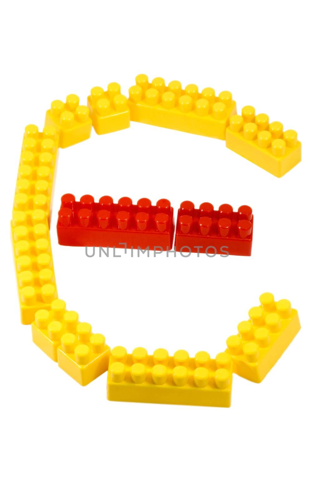 symbol euro constructor toys block concept isolated on white background