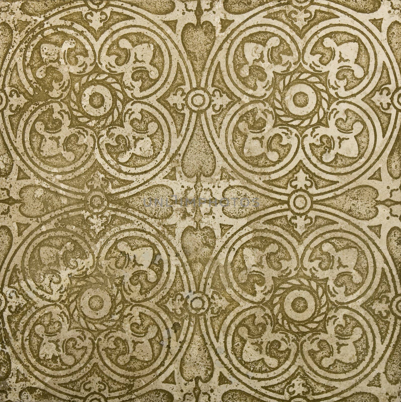 Ornamental old east tile - classic travertine marble texture
