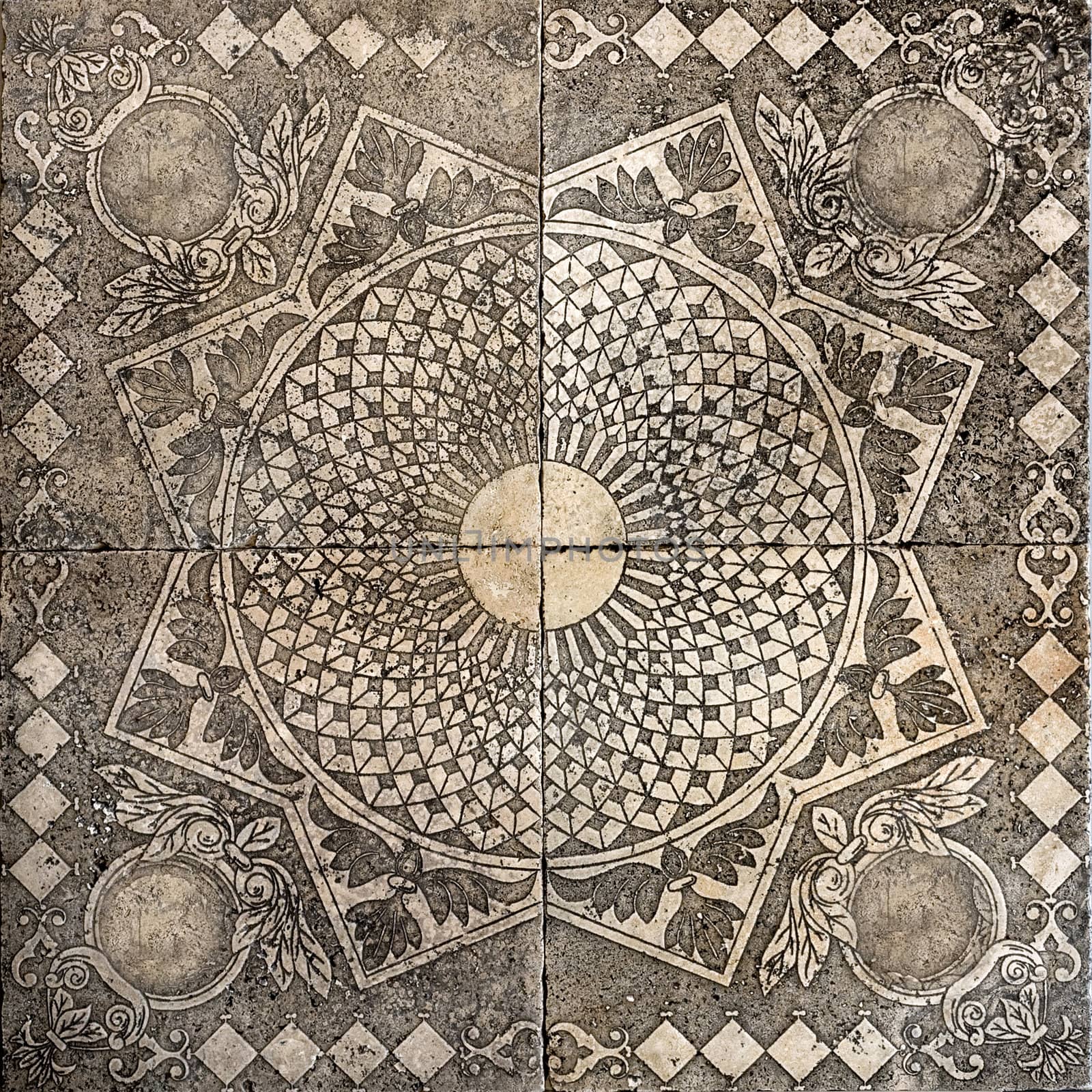 old tile ornamental vintage
