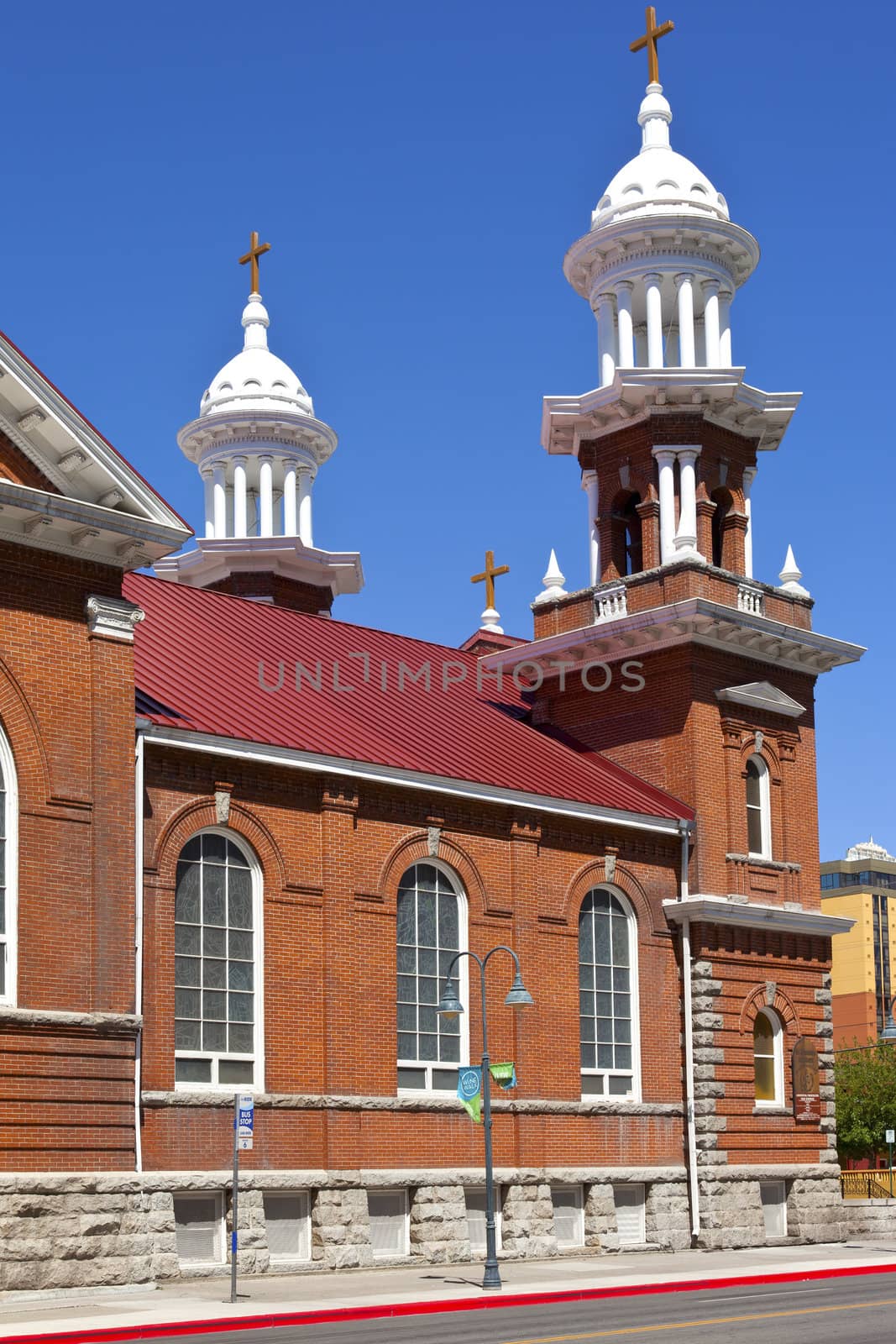 Church steeple and crosses, Reno NV. by Rigucci