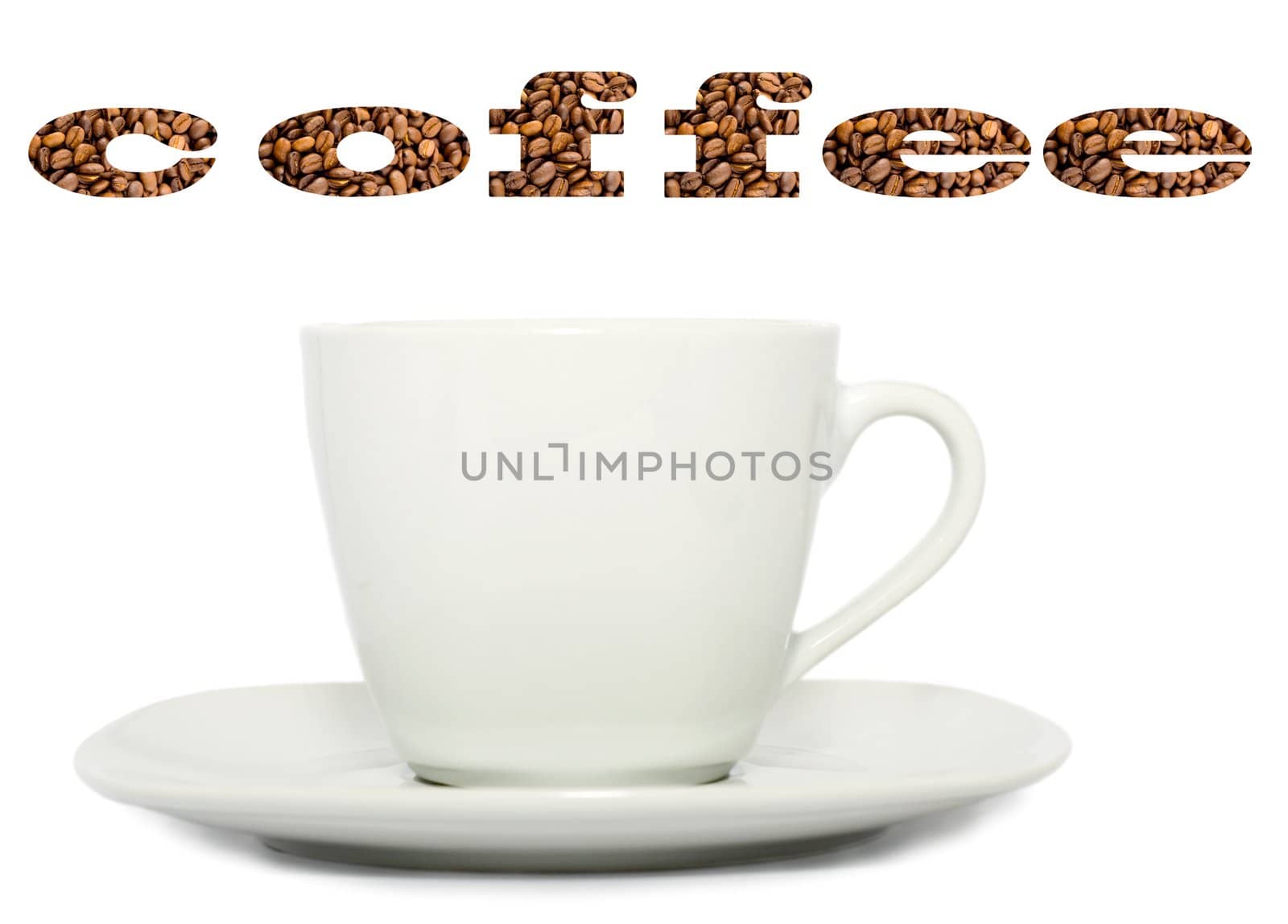 cup coffee isolated over white background