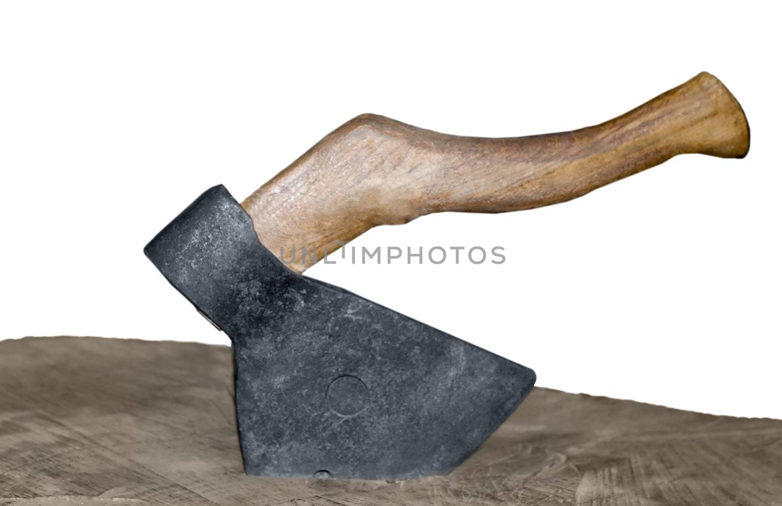 axe of the butcher isolated on white background